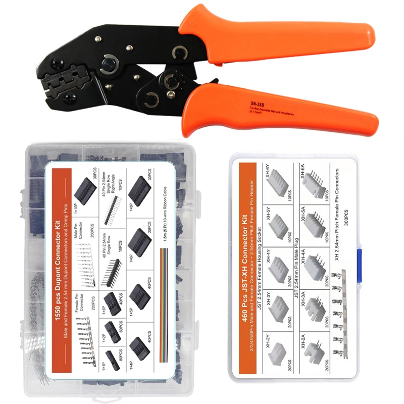 

SN-28B dupont Crimping Pliers XH2.54 SM plug spring clamp JST ZH1.5 2.0PH 2.5XH EH SM Connectors crimper tool kit Wire Stripper