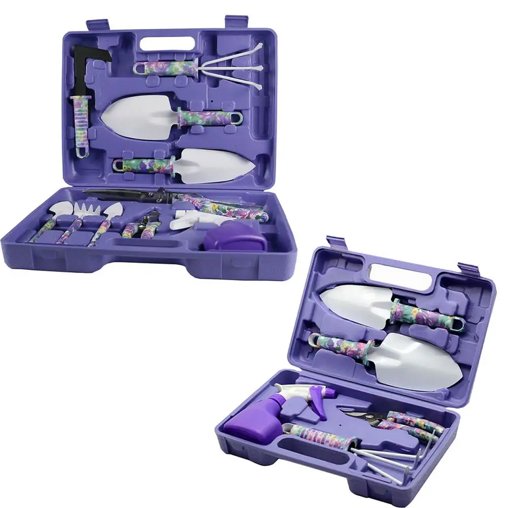 

Набор садовых инструментов для мужчин и женщин, безопасный набор инструментов из нержавеющей стали для посадки, Модный Фиолетовый садовый ...