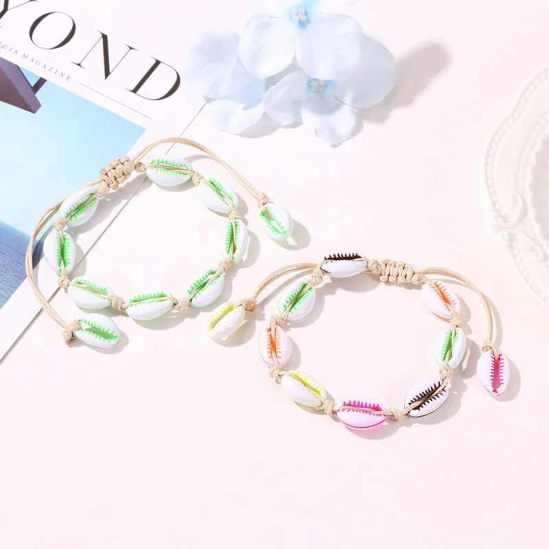 Hot Sale Colorful Natural Seashell Vsco Bracelets For Women Shell Beaded Strand Bracelet Best Friend Gifts Boho Accesorios Mujer | Украшения