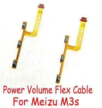 For Meizu M3s M3mini Кнопка включения/выключения кнопки громкости гибкий кабель лента для Meizu M2 M3 M3s M5 M6 M5s Pro 6 M6S X8 Note 8 15 15 Plus 16 16 Ремонт - Цвет: For Meizu M3s M3mini