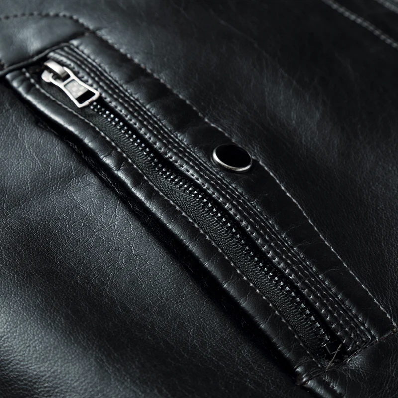 

2020 Winter Men's Leather Jacket,fashion Men's Business Jackets,large Size Solid Turn-down Collar Leather Warm L-8XL Black Brown