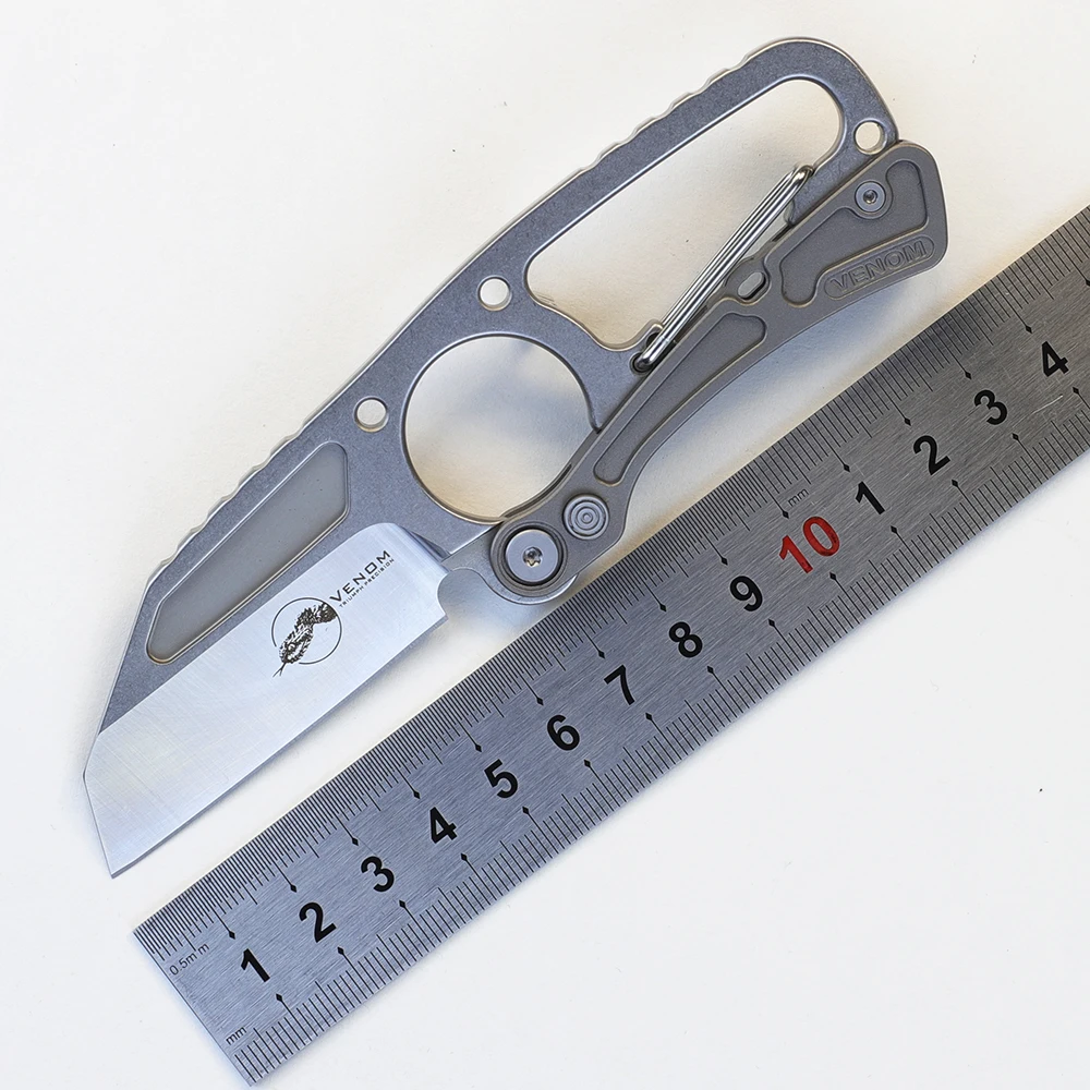 Складной нож VENOM S35VN карманный тактический с брелоком для самообороны охотничий