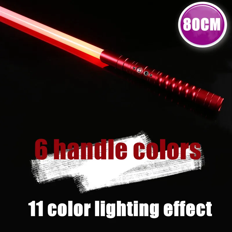 

80cm Lightsaber RGB Sound Metal Handle Sword Luke Battle showdown Light Saber Force FX Dueling Color Changing FOC Lock Up cospla