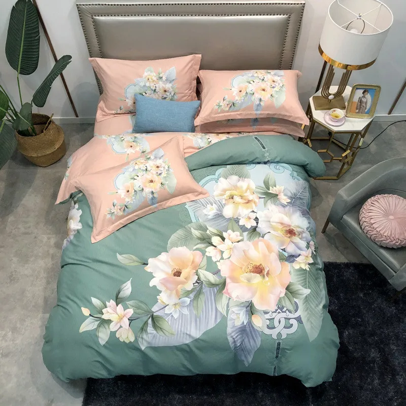 

2021 Новое поступление 100% хлопковое платье желтого цвета с цветочным принтом украшения 1,8 м для спальни шлифовальная ткань саржевого перепле...