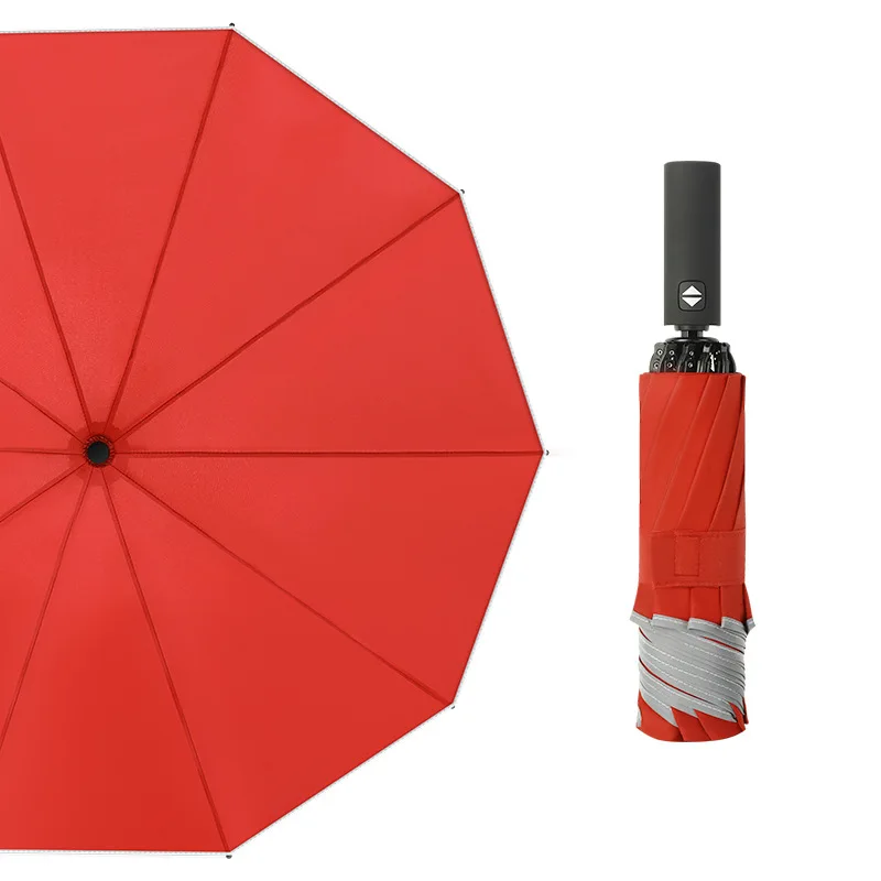 

Wedding Umbrella Fully Automatic Folding Umbrella Rain Women Wedding Bride Umbrellas Female Windproof 10K Red Reverse Paraguas