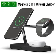 Magnetic 3 In 1 Wireless Charger For IPhone 12 Pro Max Mini Apple Watch 6 SE Airpods Pro Fast Charging Wireless Chargers Station
