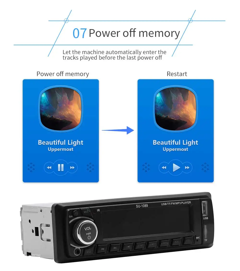 1 Din автомобильный радиоприемник Hands Free MP3/WMA FM USB SD ЖК экран 2019 новое цифровое
