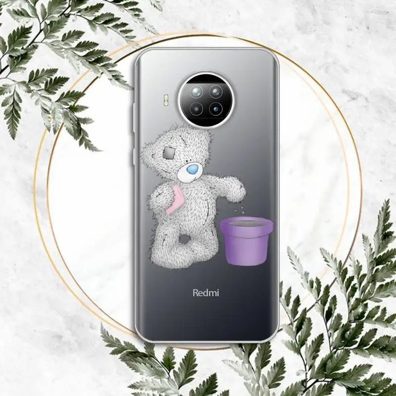 

Teddy bear Cute Phone Case Transparent for Xiaomi Redmi note 10 t 8 9 pro lite 11