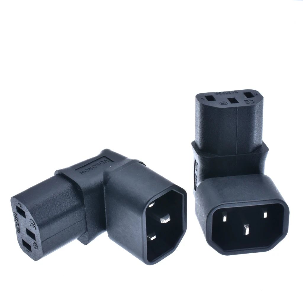 Прямоугольный адаптер IEC угловой 320 C14 к C13 для настенного ЖК-телевизора конвертер