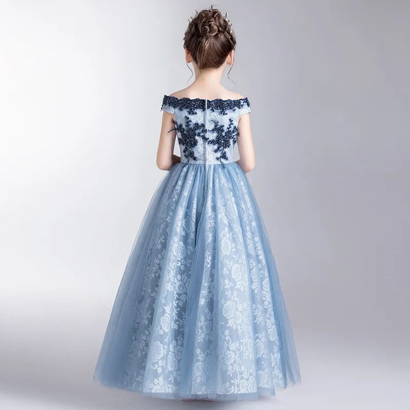 Elegant vestidos de fiesta noche Children Wedding Party Princess first communion Dress Girls Clothes Formal Occasion | Свадьбы и