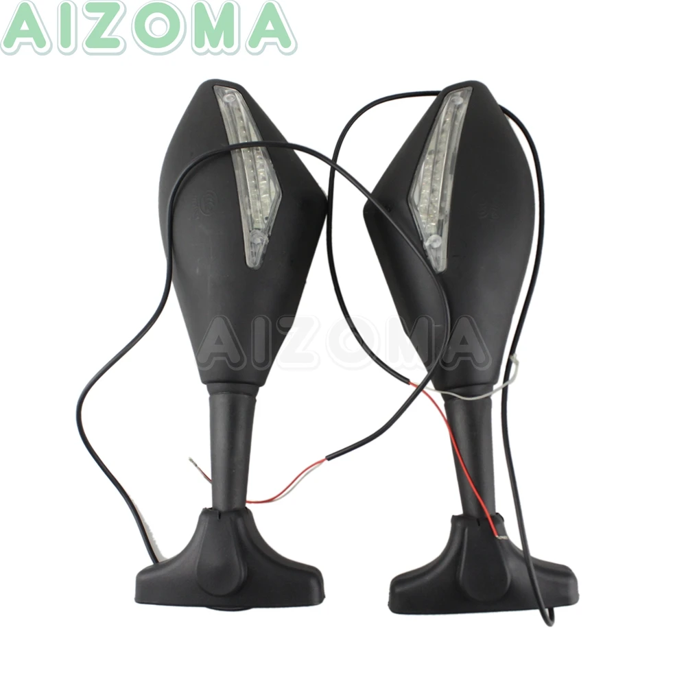 Motorcycle Rear View Mirror LED Signal Light Indicator Side Mirrors For Yamaha FZ1 FZ6 FZ6S Fazer 89-12 FZS1000 FZR600 YZF R1/R6 |