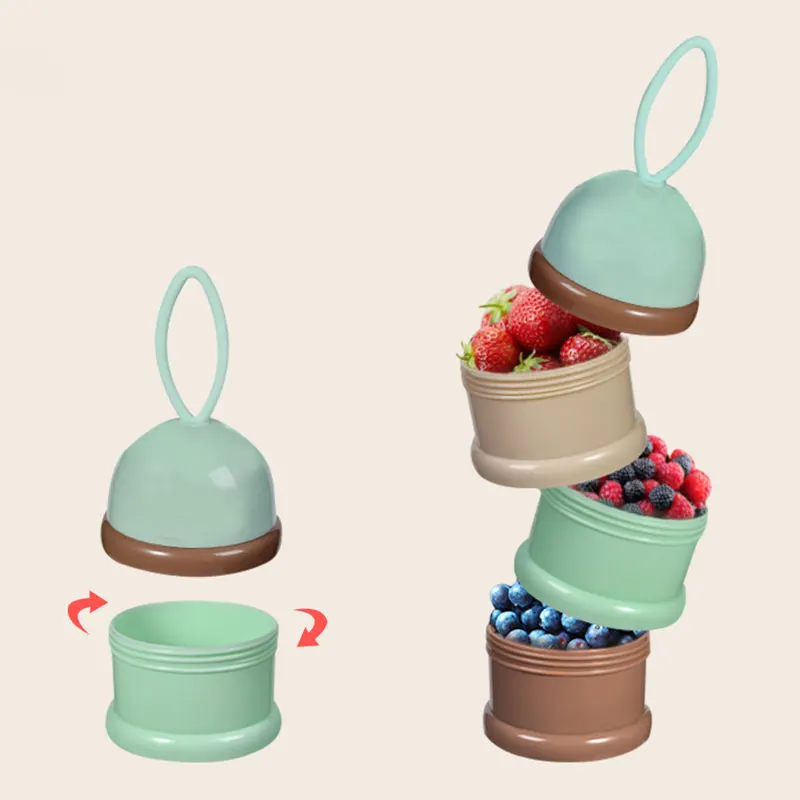 Портативный контейнер для хранения детского питания 3 слоя|Контейнер грудного