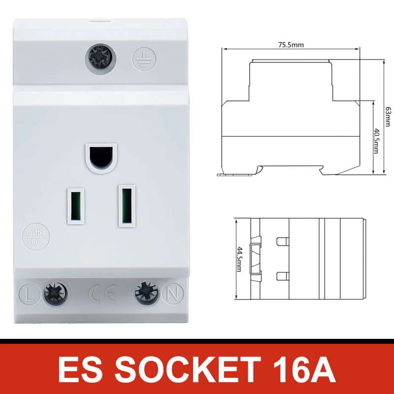 Великобритания США ЕС FR IT Стандартный модульный Din Rail разъем 16A 25A 250V Промышленная