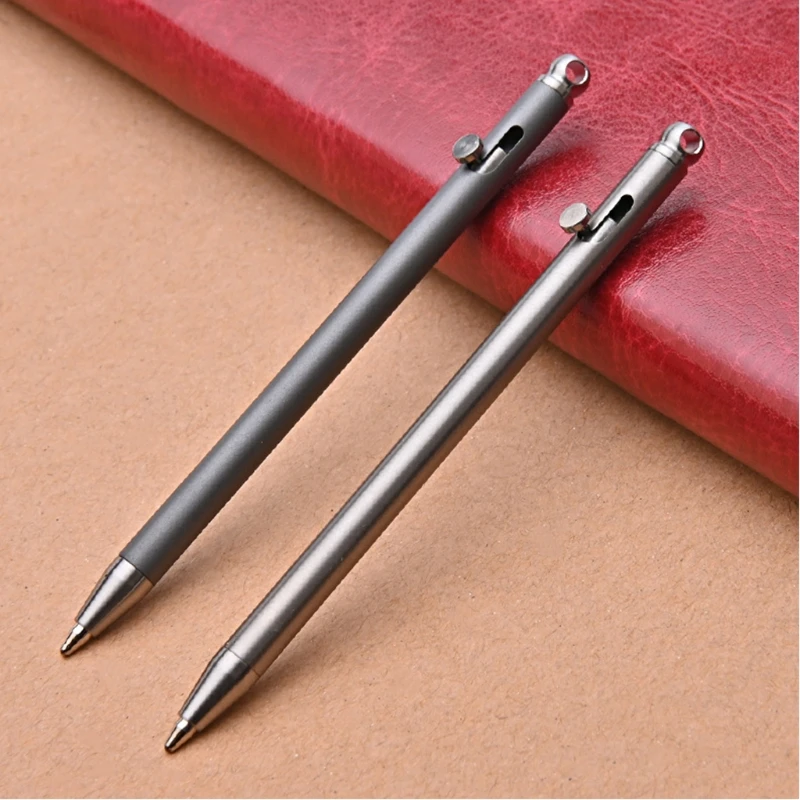 

Multifunction Mini Keychain Bolt Action Pen Stainless Steel Ballpoint Pen Signature Pen Portable EDC Gadget Outdoor Equipment