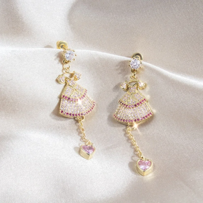 

XF-EH009 Womens Fashion Korean Earrings Jewelry for Women Dancing Skirt Pendant Earrings Gift Earrings for Women 2020