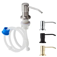 silver soap dispenser pump for kitchen sink and tube kit abs plastic built in lotion pump extension tube for bathroomkitchen