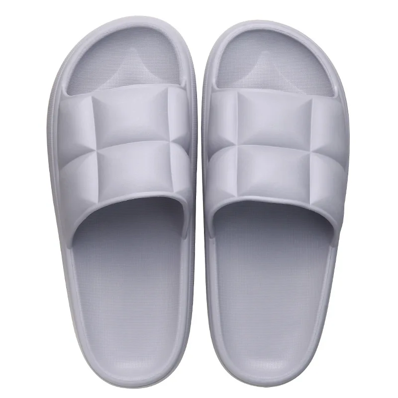 

Summer Men Women Thick-Soled Slippers Indoor Household Couple Slides Bathroom Bath Non-Slip Comfortable Slippers