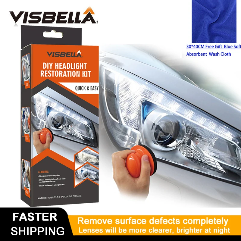 VISBELLA набор для полировки налобных фар самостоятельного ремонта система ухода за