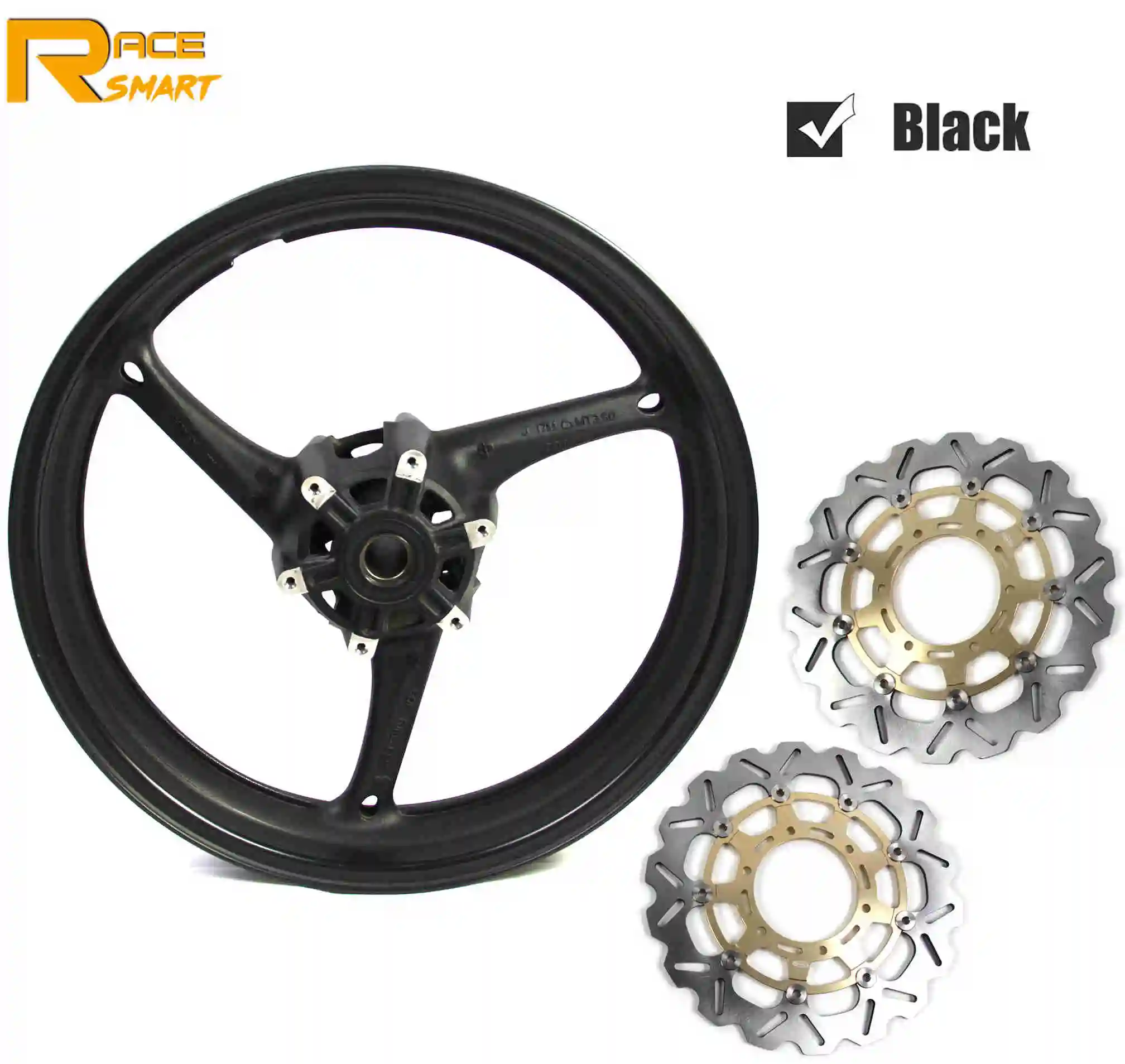 Black wheel rim Мотоцикл 22 мм обод колеса Передний тормозной диск для SUZUKI GSXR1000 2008-2010 мотоциклы колеса диски GSXR 1000 2008 2009 2010 - Цвет: Black wheel rim