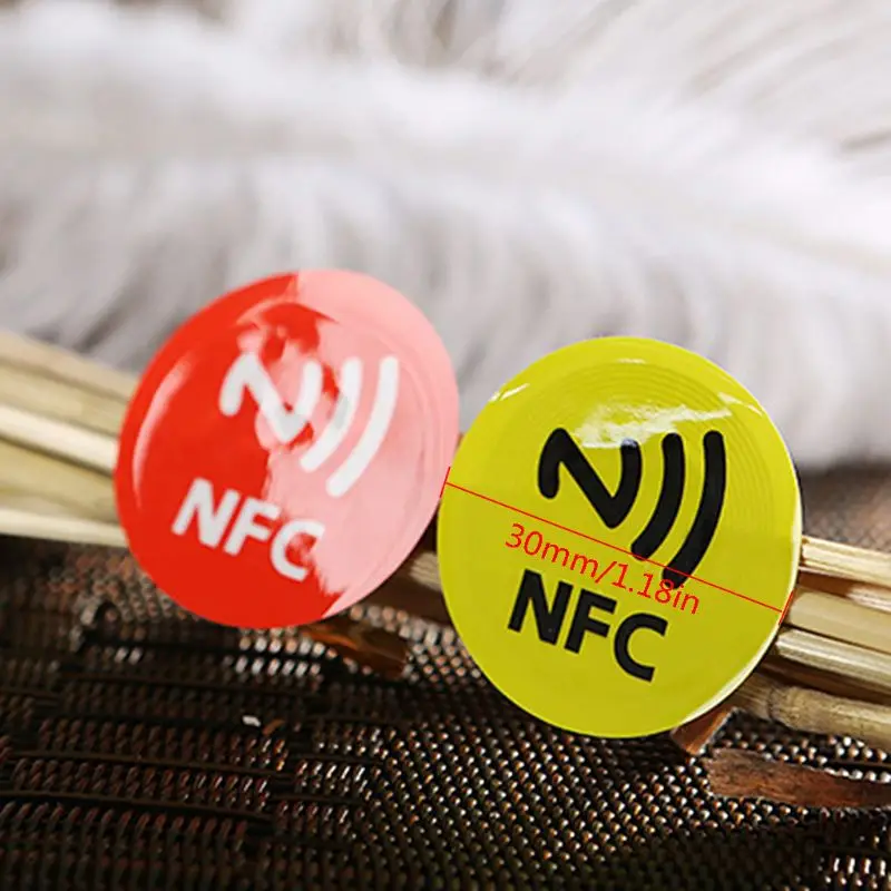 

6PCS NFC Tags Stickers Anti Metal Ntag213 Adhesive Label Phone Metallic RFID Tag
