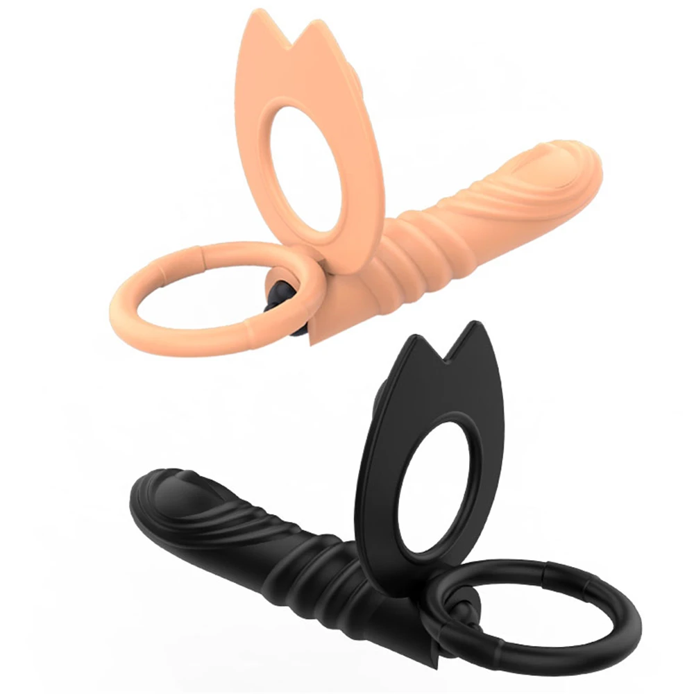 Анальная пробка с двойным проникновением для мужчин 10 частоты фаллоимитатор