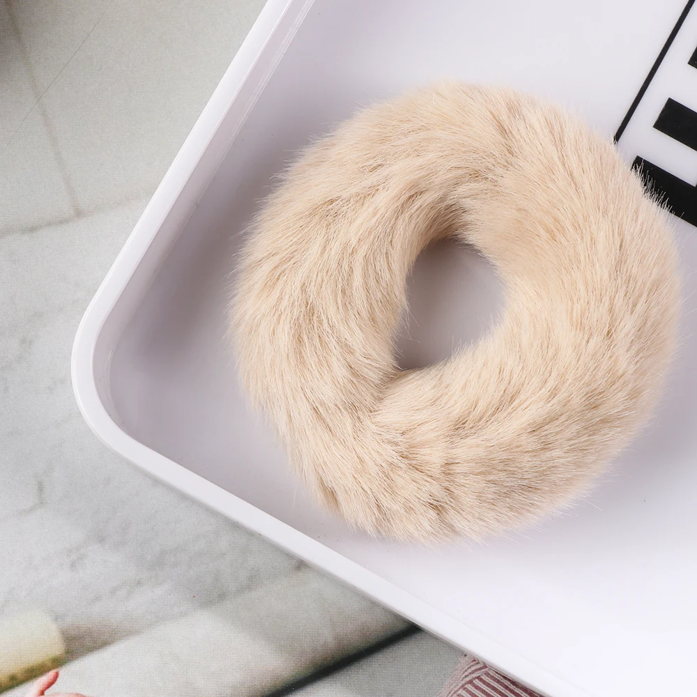 Новинка 2021 резинка для волос из искусственного кроличьего меха зимние плюшевые