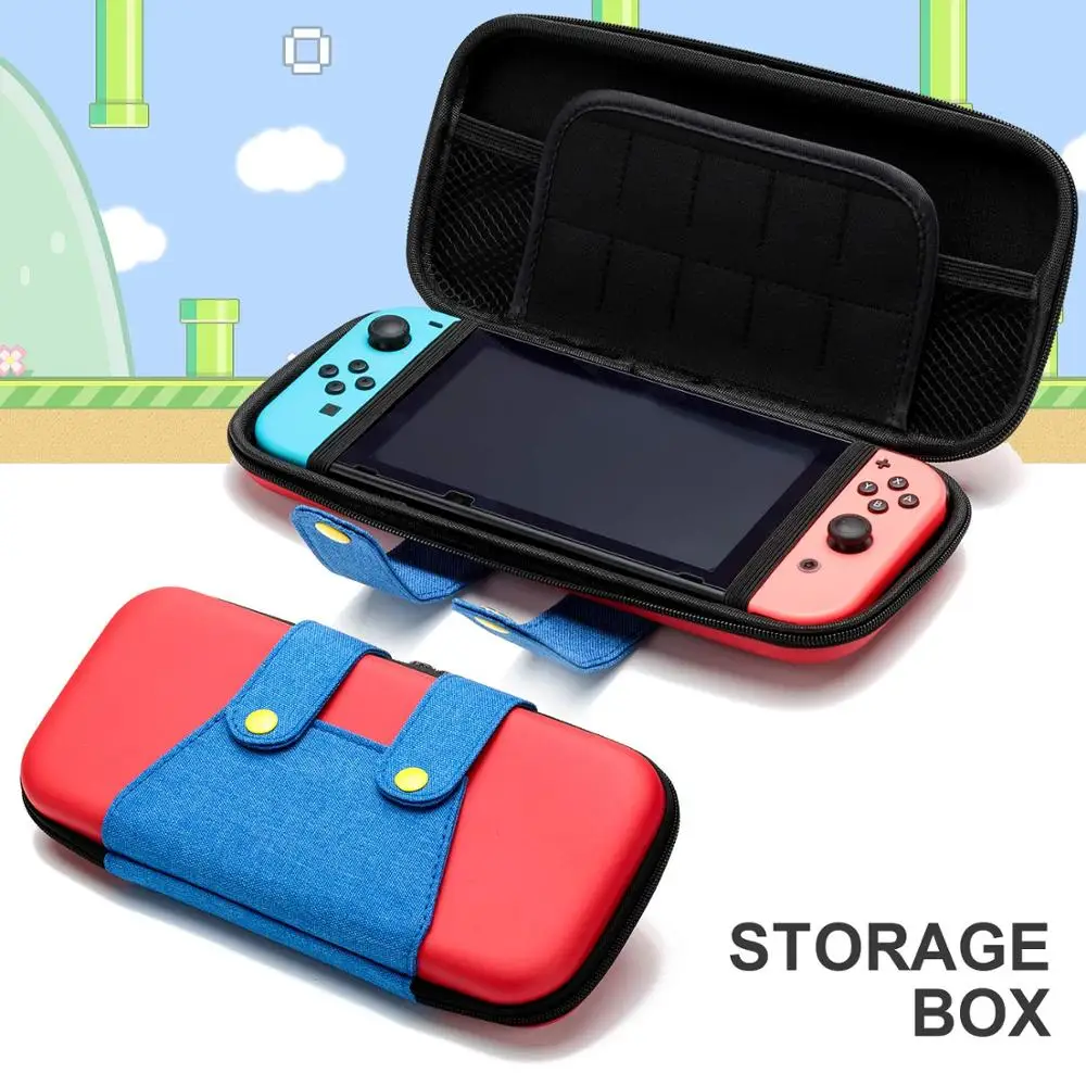 7 в 1 роскошный защитный жесткий чехол Nintendo Switch с закаленным стеклом сумка для