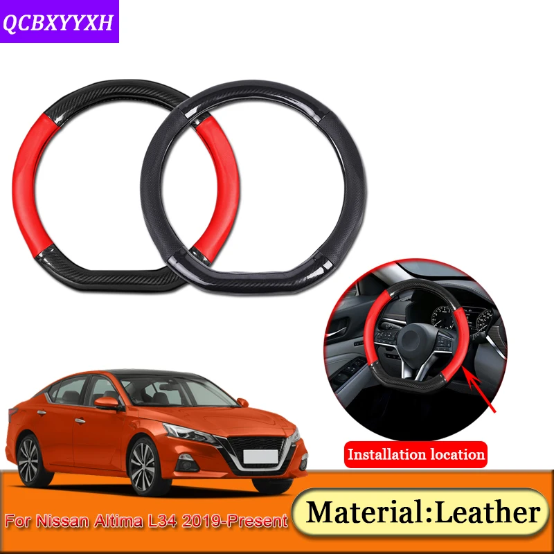 Автомобильный Стайлинг чехол на рулевое колесо автомобиля кожаные внутренние