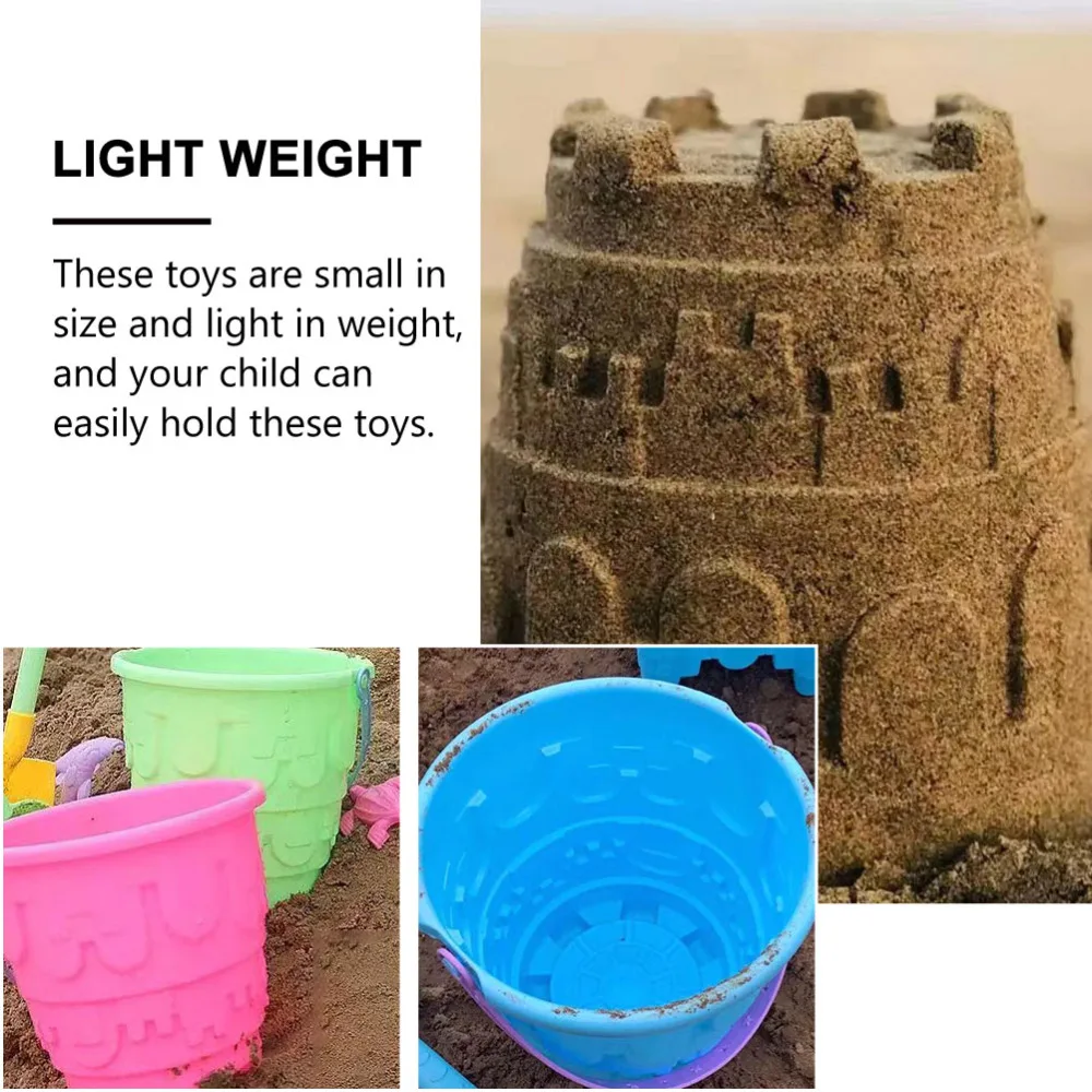 

2pcs Sandcastle Buckets Beach Toys Sand Castle for Kids Beach Buckets