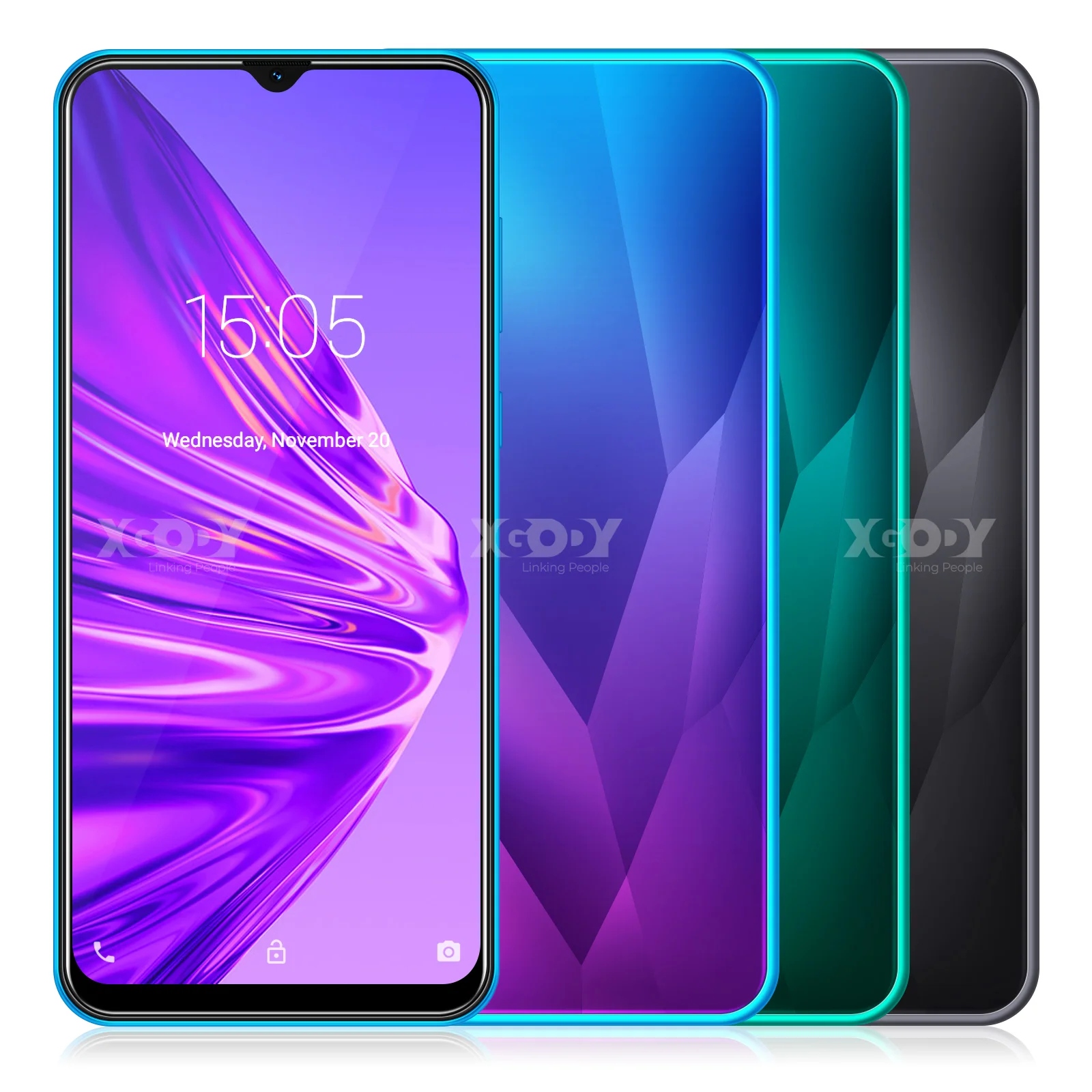 XGODY A50 3g смартфон 6," 19:9 Android 9,0 1 ГБ ОЗУ 4 Гб ПЗУ 5Мп камера четырехъядерный Две сим-карты gps WiFi мобильный телефон сотовый телефон