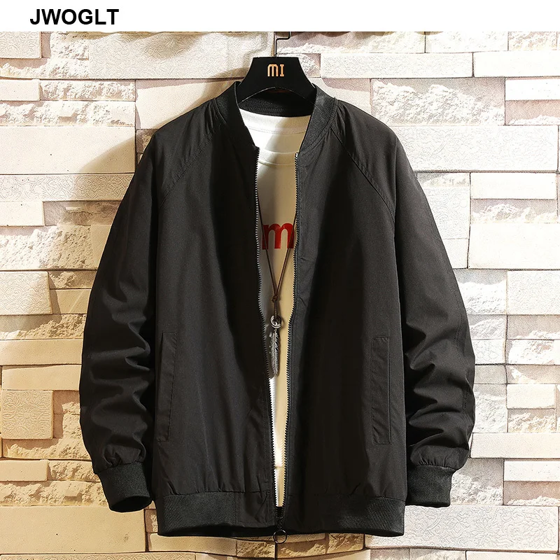 Куртка-бомбер мужская на молнии с воротником-стойкой цвета хаки размеры 4XL 5XL |