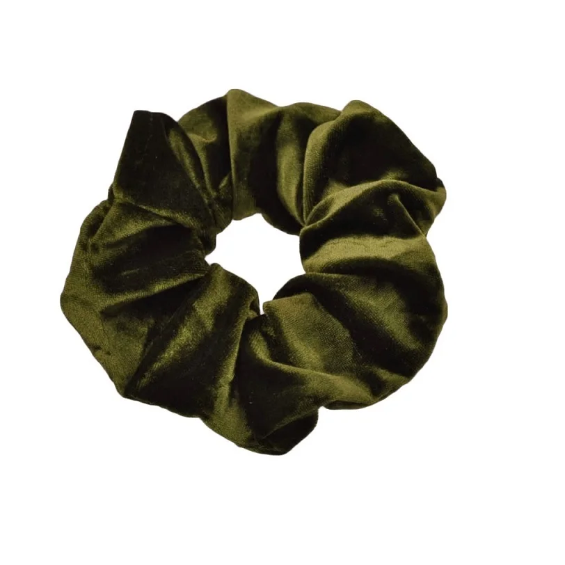 Dark Green 2 шт Твердые женские бархатные волосы кольцо женские Девушки эластичные волосы резиновые ленты аксессуары для Женский Хвостик Держатель - Окраска металла: Dark Green
