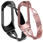 Металлический ремешок для Xiaomi Mi Band 3 4, браслет из нержавеющей стали для Miband 3 4, женский браслет