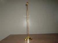 gold table and flag pole