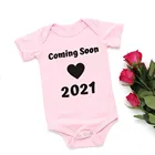 Детские скоро в продаже 2021 боди для новорожденных милые детские объявление беременности раскрыть летние шорты с длинными рукавами одежда для маленьких мальчиков и девочек