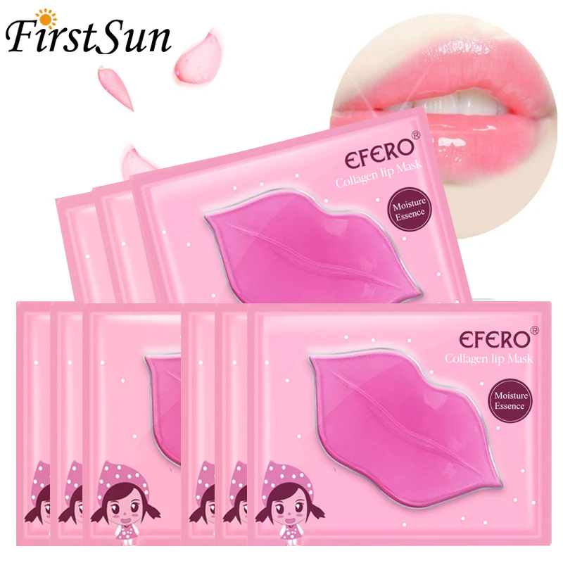 

5pcs Collagen Crystal Gold Gel Lip Masks Personal Care Moisture Essence Hydrating Lip Whitening A Smacker Wrinkle Gel Patch