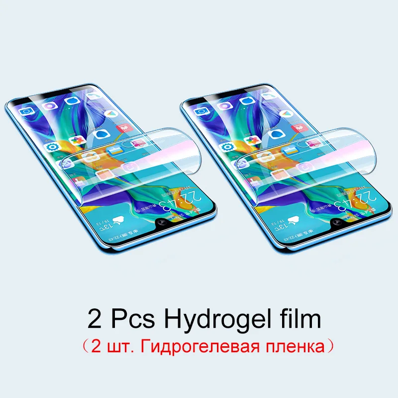 2Pcs Hydrogel Film 2 в 1 Гидрогелевая пленка и закаленное стекло для huawei p30 p20 lite p smart Защита экрана для huawei mate 20 30 p30 pro стекло - Цвет: 2Pcs Hydrogel Film
