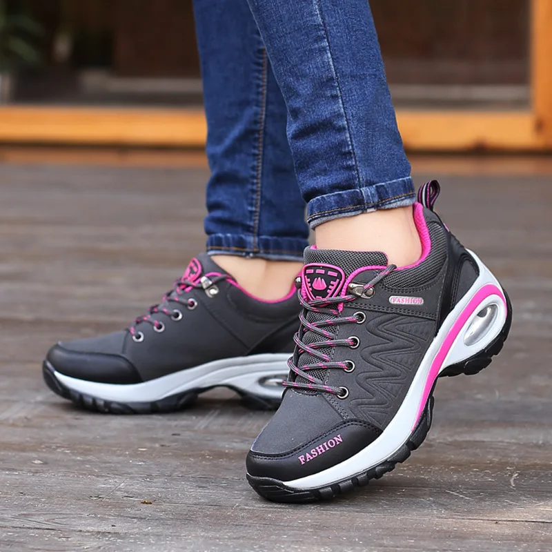 Sneakers women's vulcanize shoes 2022 woman sneakers air cushion lace-up comfortable platform wedges sport shoes