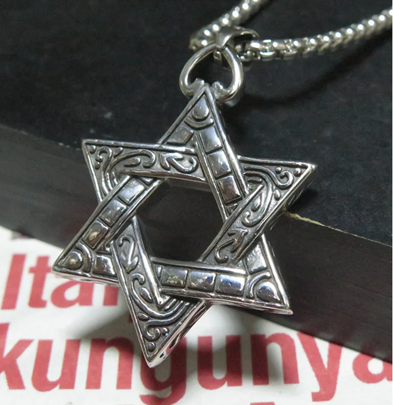 

Six Pointed Star Necklace Male Titanium Steel Pendant Hip Hop Necklace Stainless Steel Pendant Simple All-match Jewelry