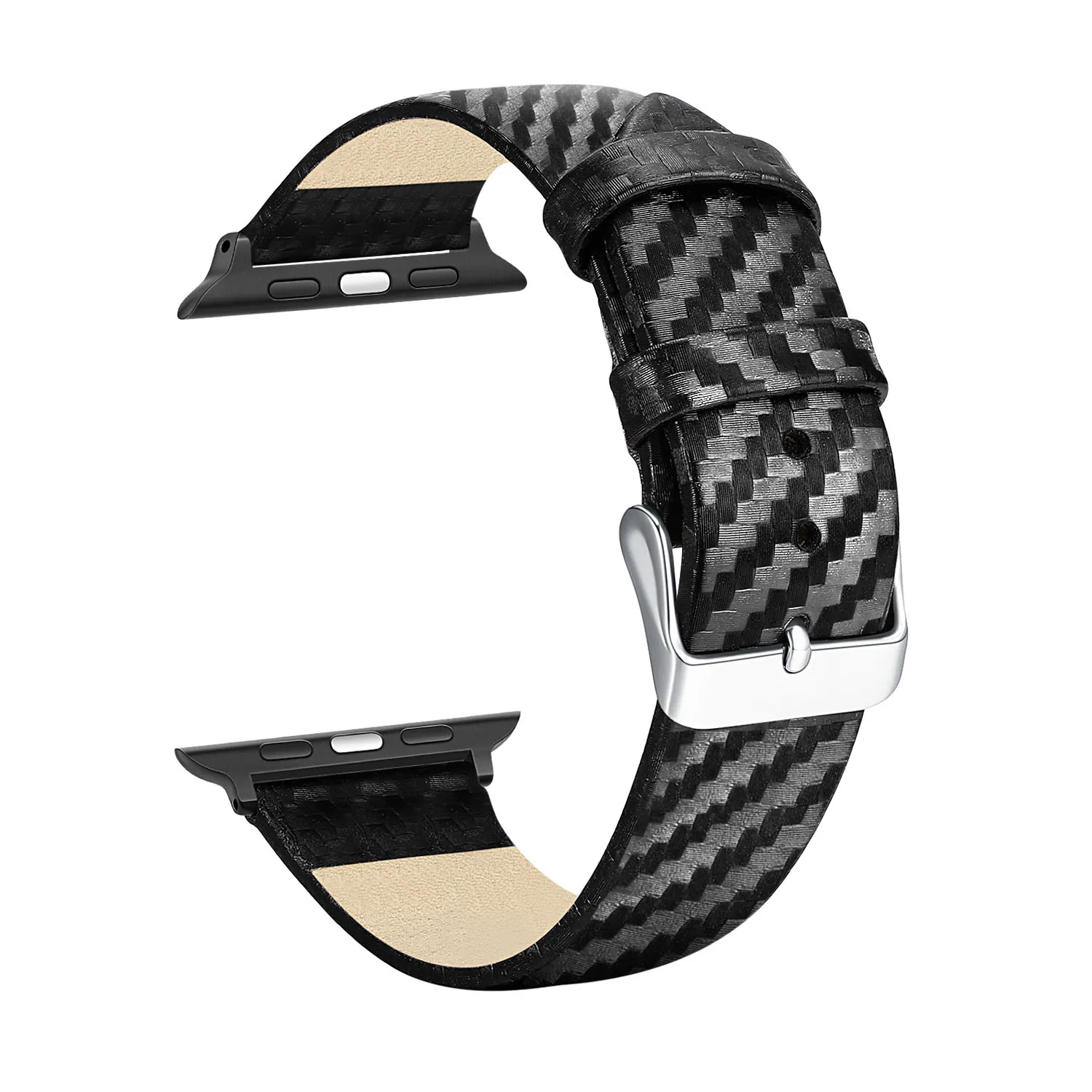 Ультратонкий защитный чехол из углеродного волокна для Apple Watch кожаный ремешок