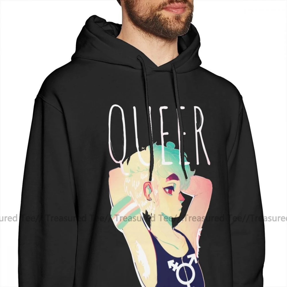 Толстовка Tomboy толстовки Queer XXXL черный пуловер толстовка осенняя уличная одежда с