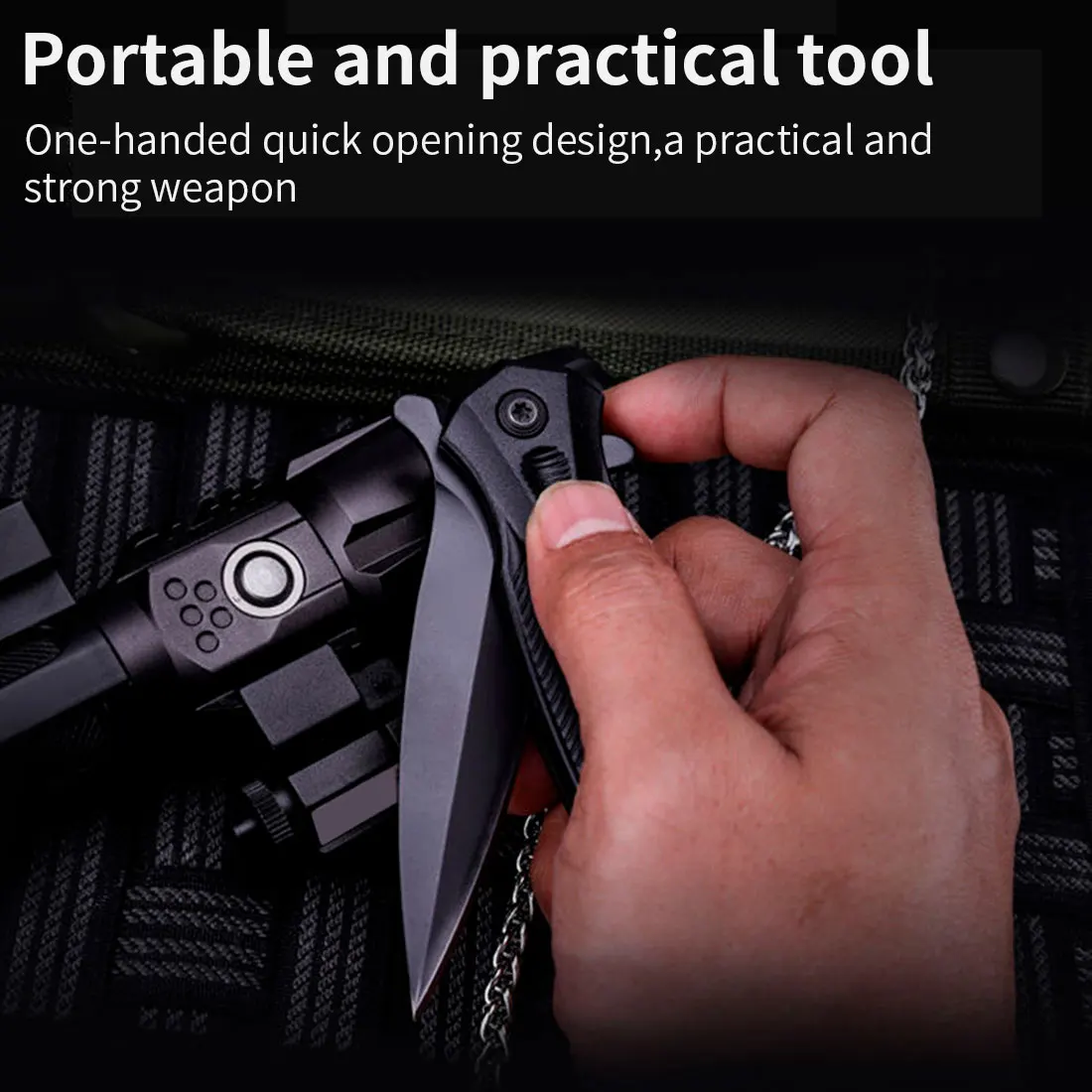 

Blackstone Washed Antique Sharp Folding Knife Quick Opening Outdoor Tactical Folding Knife Jungle Adventure Folding Knife