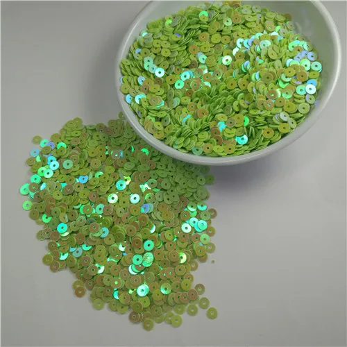 08 AB-light green Paillette 3 4 5 6 мм плоский круглый ПВХ свободные блестки шитье ремесло свадебные украшения Одежда Платье колпачки для обуви DIY аксессуары - Цвет: 08 AB-light green