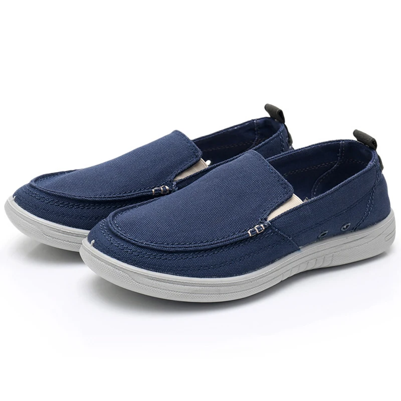 

Men Canvas Shoes 2020 Fashion Summer Casual Shoes Slip On Lazy Boat Shoes Denim Loafers Breathable COmfortable Dad Shoes Size 44