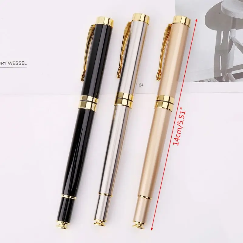 

Luxury Metal Ballpoint Pen Signature Black Ink Gel Pens Stationery Office Supplies Business Gifts