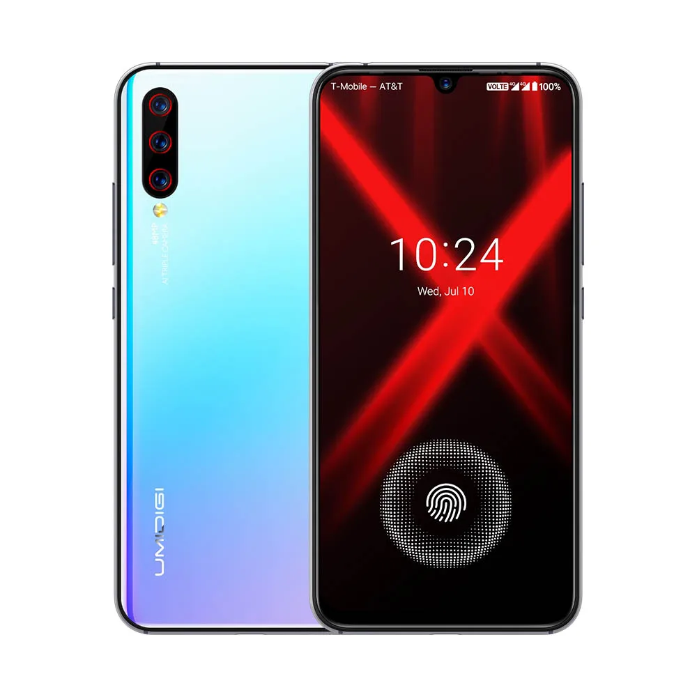UMIDIGI X глобальная версия в экране отпечатков пальцев 6,3" AMOLED 48MP Тройная задняя камера 128 ГБ NFC Helio P60 4150 мАч мобильный телефон