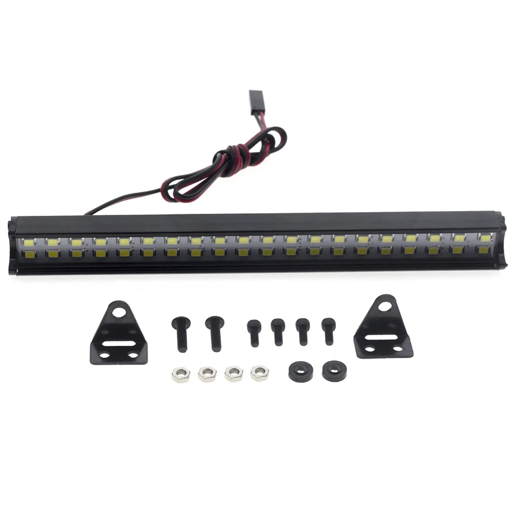 

1:10 Durable Double Row Easy Install Replacement Parts Simulation RC Crawler Metal Roof Light Off Road Practical For Wrangler