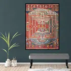 Тибетская буддийская манджушри, божество, мандала, Репродукция танка, холст, настенные художественные принты для украшения стен дома