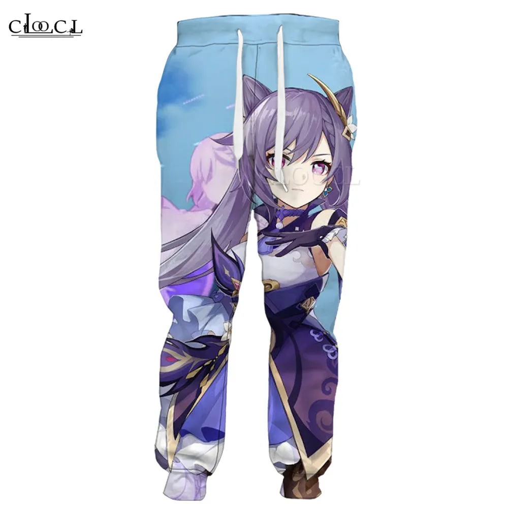

CLOOCL Newest Anime Pants Genshin Impact 3D Print Casual Pants Men Clothing Hip Hop Loose Trousers