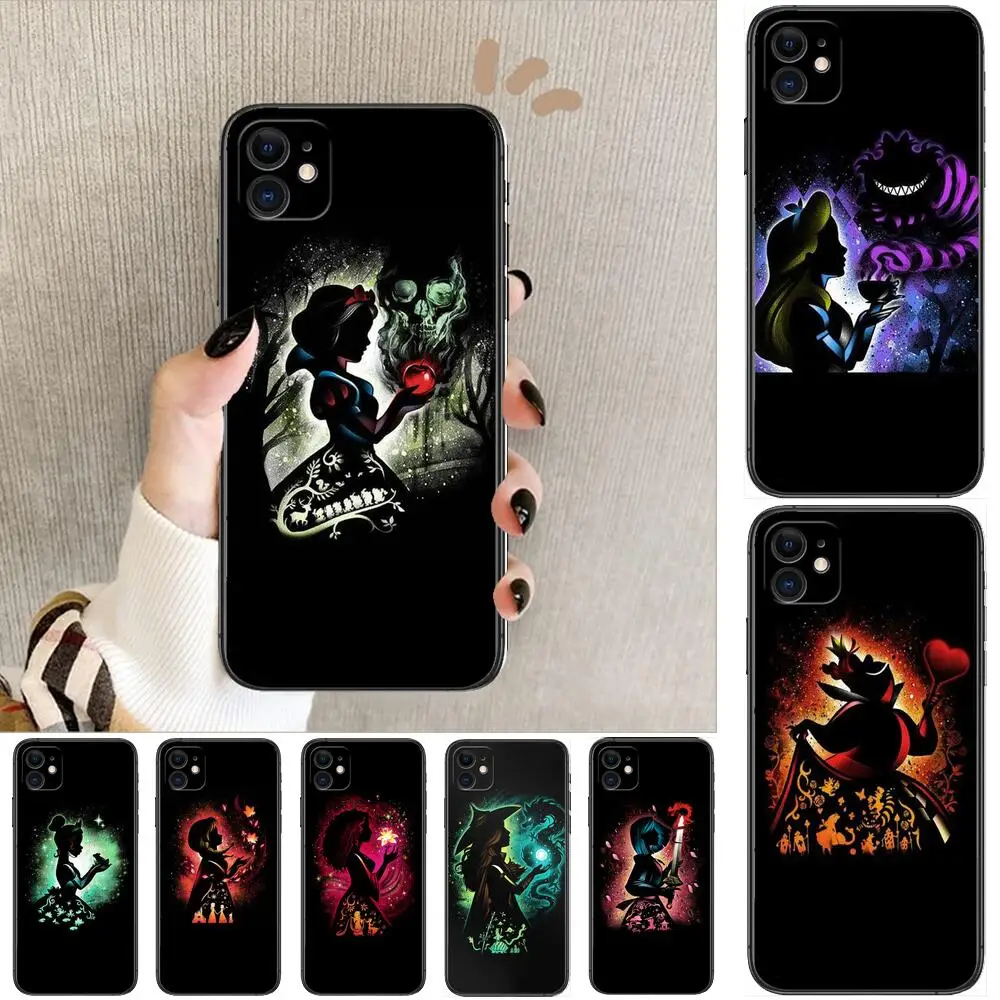 

Black disney princess Phone Cases For iphone 13 Pro Max case 12 11 Pro Max 8 PLUS 7PLUS 6S XR X XS 6 mini se mobile cell